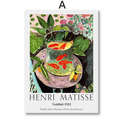Cuadro de Óleo Pez Dorado Estilo Matisse - Lienzo Decorativo para Sala - Image 8