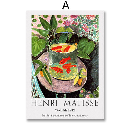 Cuadro de Óleo Pez Dorado Estilo Matisse - Lienzo Decorativo para Sala - Image 8