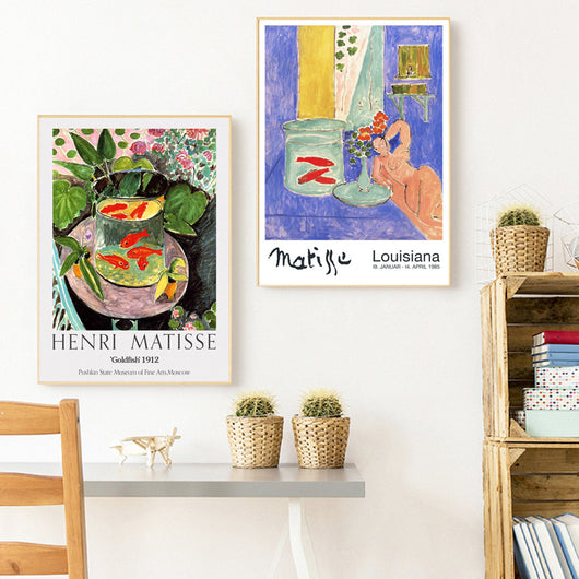 Cuadro de Óleo Pez Dorado Estilo Matisse - Lienzo Decorativo para Sala - Image 5