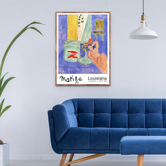 Cuadro de Óleo Pez Dorado Estilo Matisse - Lienzo Decorativo para Sala