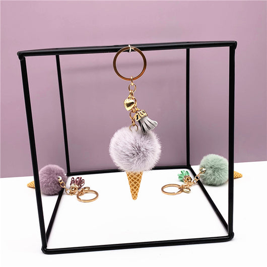 Llavero Peluche Helado Adorable - Colgante Cartoon para Bolso y Coche - Image 19