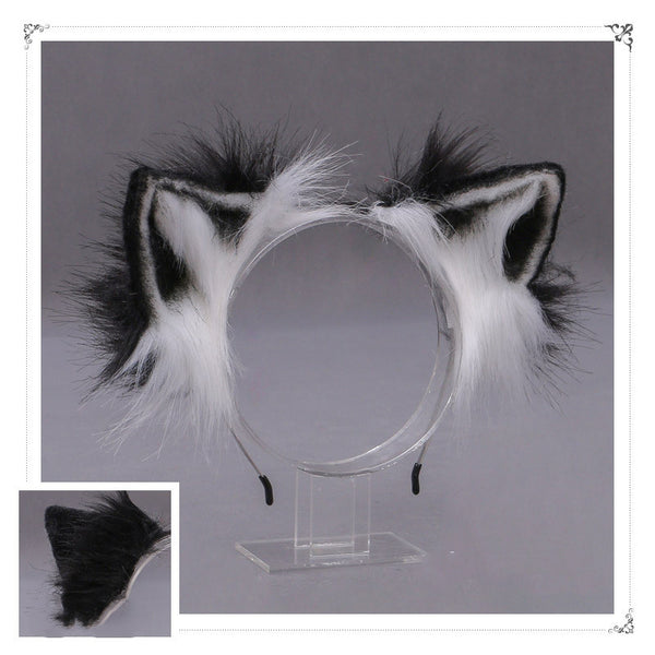 Diadema Orejas de Gato Lolita Japonesa - Accesorios de Cabello Artesanal de Felpa