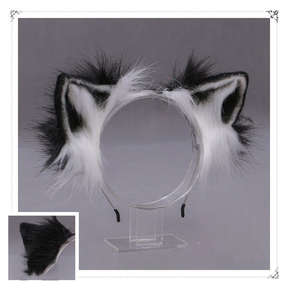 Diadema Orejas de Gato Lolita Japonesa - Accesorios de Cabello Artesanal de Felpa