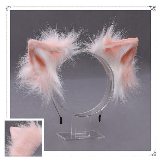 Diadema Orejas de Gato Lolita Japonesa - Accesorios de Cabello Artesanal de Felpa