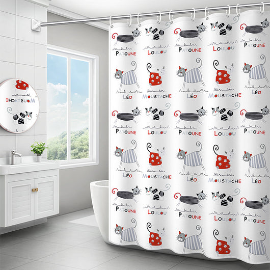 Cortina de Baño Impermeable Antimoho con Diseño Cartoon - Image 5