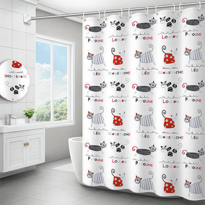 Cortina de Baño Impermeable Antimoho con Diseño Cartoon - Image 6