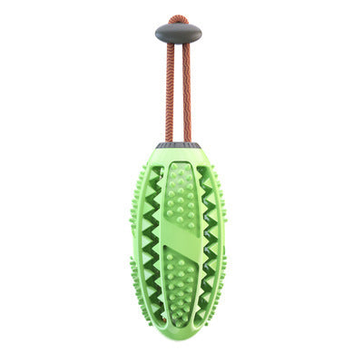 Brown textured pet chew toy with a rope and grey suction cup, designed for food leakage and dental cleaning. - Image 10