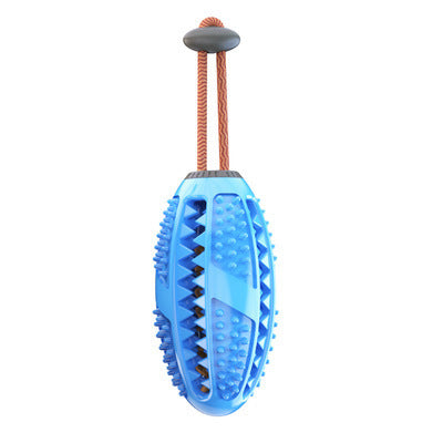 Brown textured pet chew toy with a rope and grey suction cup, designed for food leakage and dental cleaning. - Image 5