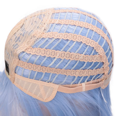 Peluca Bob Corta Encaje Completo Cabello Liso con Flequillo - Ombré Gris 12 Pulgadas - Image 6