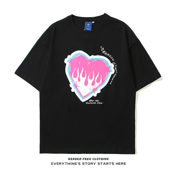 Camiseta Estampado Amor Unisex de Manga Corta - Image 3