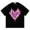 Camiseta Estampado Carta de Amor Manga Corta