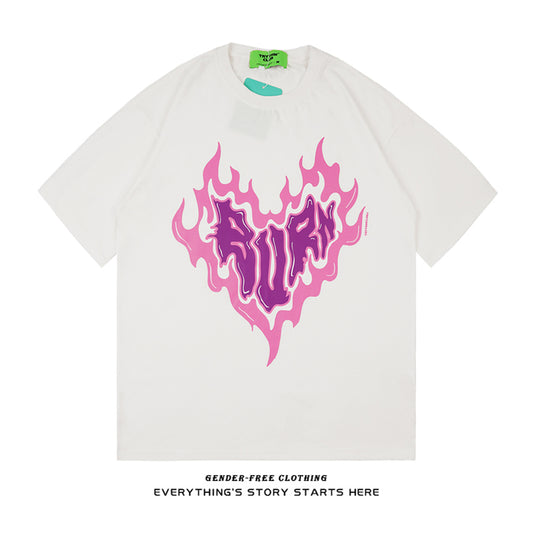 Camiseta Estampado Carta de Amor Manga Corta - Image 2