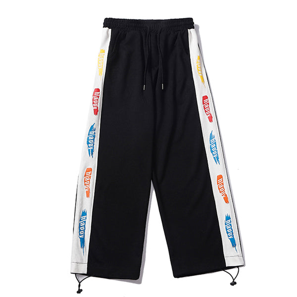 Pantalones Estampados con Cintura Ajustable - Corte Recto Unisex