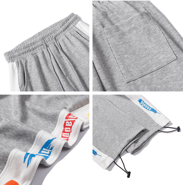 Pantalones Estampados con Cintura Ajustable - Corte Recto Unisex