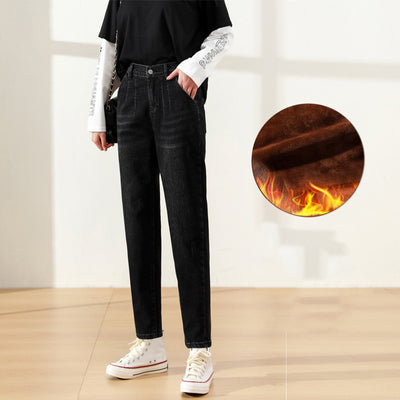 Pantalones Vaqueros Talla Grande Cintura Alta Corte Relajado Mujer - Image 8
