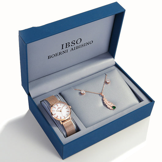 Reloj de Moda con Aretes de Circonita - Set Completo de Joyería - Image 4