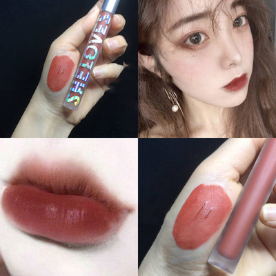 Gloss Labial Mate Terciopelo Color Té con Leche - Fórmula Larga Duración - Image 5