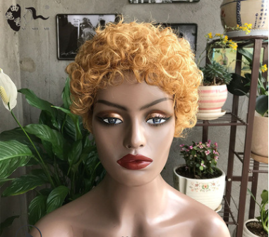 Peluca Rizada Africana Natural para Mujer - Cabello Real Corto y Ondulado - Image 10