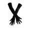 Guantes Largos de Terciopelo Negro - Calidez y Elegancia