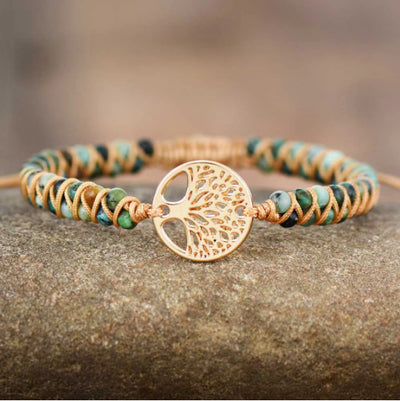 Pulsera de Ágata Natural Tejida a Mano - Yoga, Amistad y Amor - Image 18