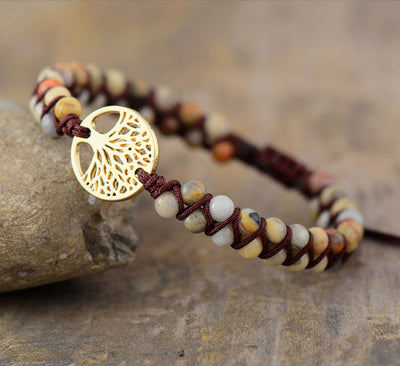 Pulsera de Ágata Natural Tejida a Mano - Yoga, Amistad y Amor - Image 22