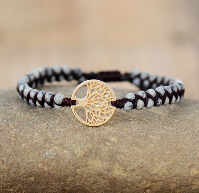 Pulsera de Ágata Natural Tejida a Mano - Yoga, Amistad y Amor - Image 5