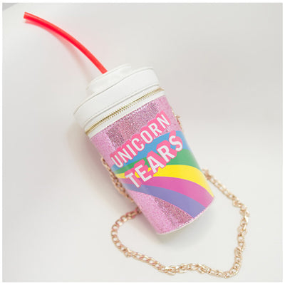 Bolsa de Playa Arcoíris con Lentejuelas - Diseño Cubo Tipo Botella - Image 7