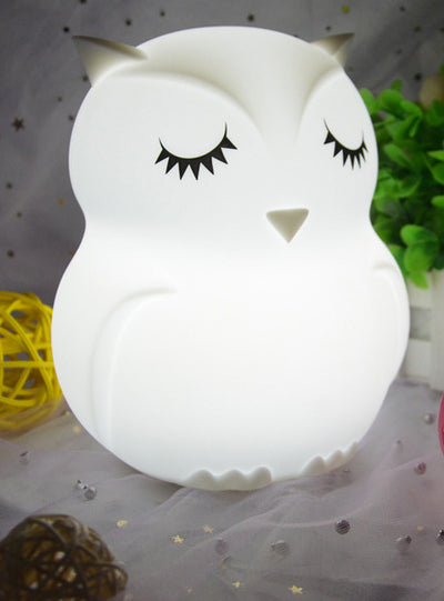 Lámpara Nocturna LED Búho de Silicona con Sensor Táctil y 9 Colores Regulables para Niños - Image 10