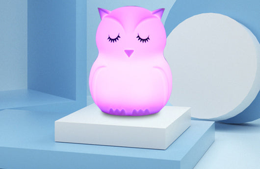 Lámpara Nocturna LED Búho de Silicona con Sensor Táctil y 9 Colores Regulables para Niños - Image 5
