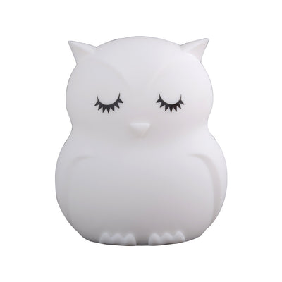 Lámpara Nocturna LED Búho de Silicona con Sensor Táctil y 9 Colores Regulables para Niños
