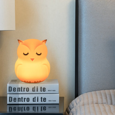 Lámpara Nocturna LED Búho de Silicona con Sensor Táctil y 9 Colores Regulables para Niños - Image 4