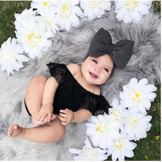 Jumpsuit Infantil Negro con Encaje y Diadema - Conjunto Elegante para Niña Verano - Image 10