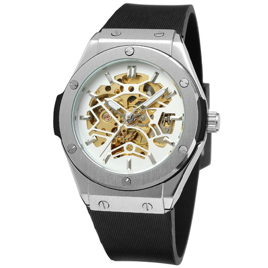 Reloj Automático Skeleton con Diseño Transparente