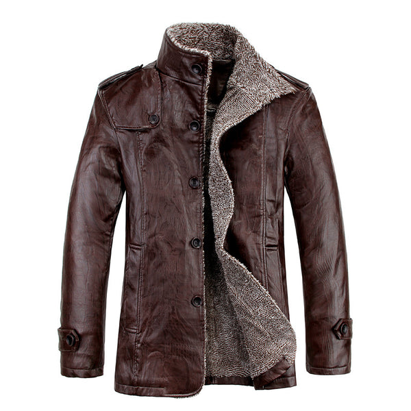 Chaqueta de Cuero Casual para Hombre