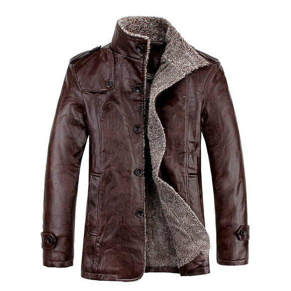 Chaqueta de Cuero Casual para Hombre