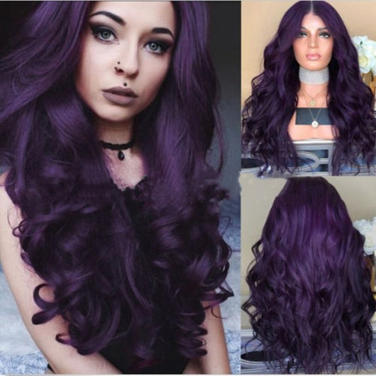 Peluca Ondulada Púrpura Larga - Estilo Anime y Cosplay - Image 11