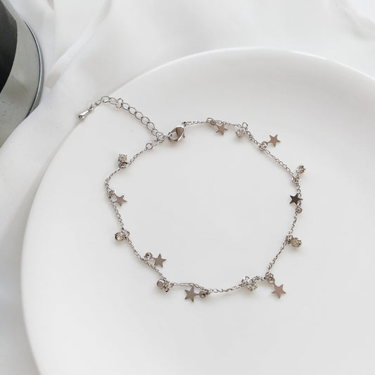 Pulsera de Diamantes con Borla Elegante para Mujer - Joyería Minimalista Primavera Verano