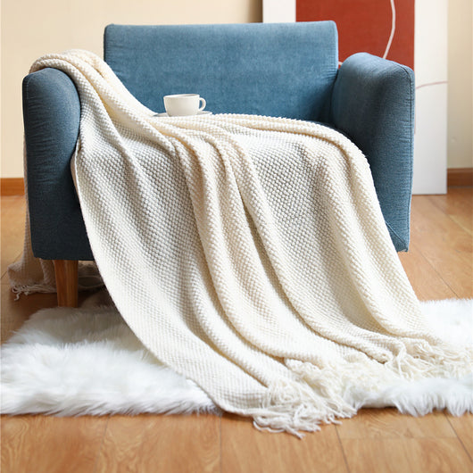Manta Térmica Tejida para Cama y Sofá - Cobertor Versátil Colores Sólidos - Image 14