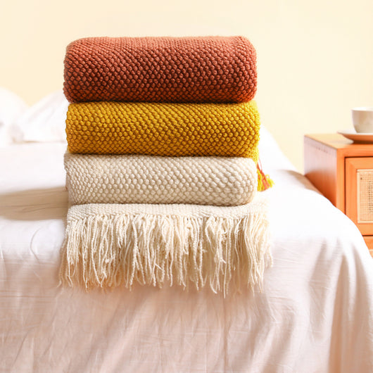 Manta Térmica Tejida para Cama y Sofá - Cobertor Versátil Colores Sólidos - Image 22