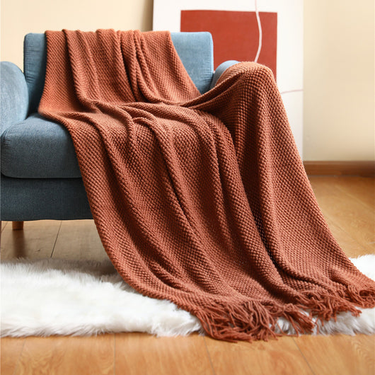 Manta Térmica Tejida para Cama y Sofá - Cobertor Versátil Colores Sólidos - Image 21