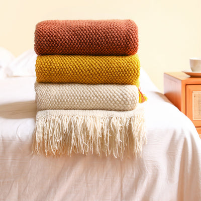 Manta Térmica Tejida para Cama y Sofá - Cobertor Versátil Colores Sólidos - Image 10