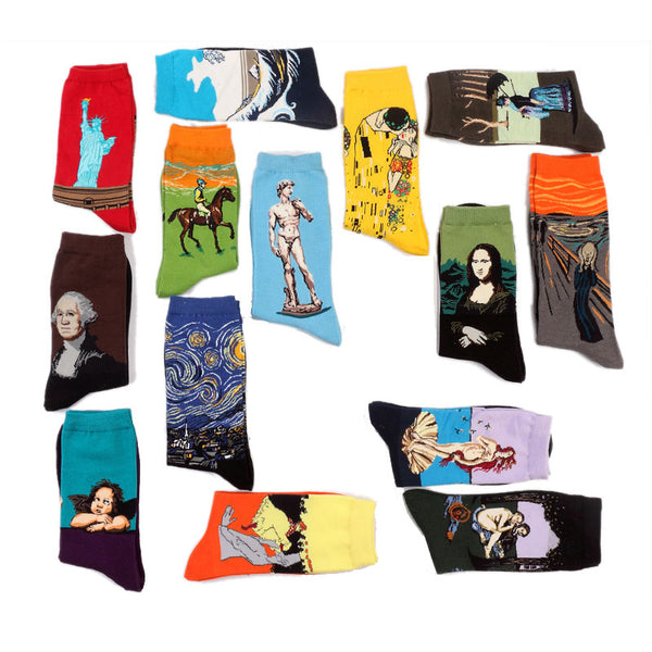 Calcetines Artísticos para Hombre - Diseños de Obras Maestras Clásicas