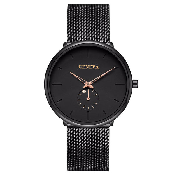 Reloj de Pulsera Geneva para Hombre Cuarzo Acero Inoxidable Analógico