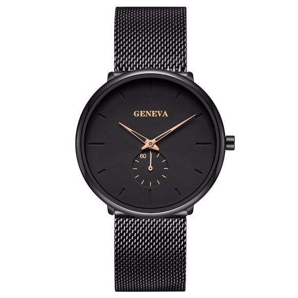 Geneva Men's Quartz Analog Stainless Steel Wrist Watch