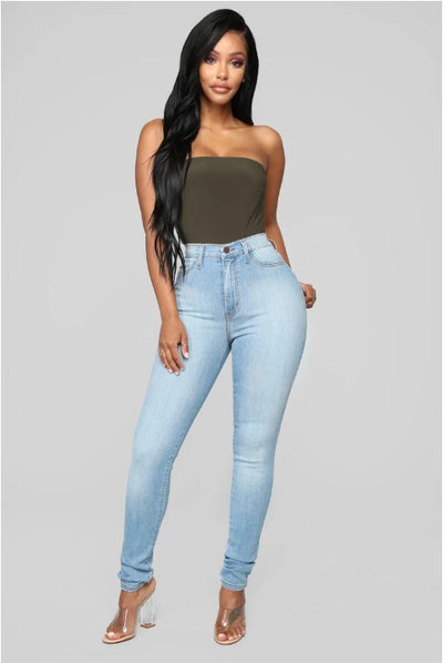 Pantalones Vaqueros Elásticos Cintura Alta para Mujer - Image 8