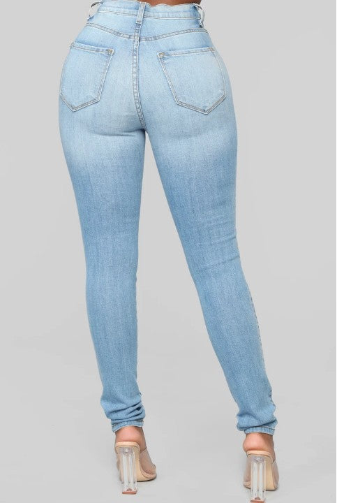 Pantalones Vaqueros Elásticos Cintura Alta para Mujer - Image 2