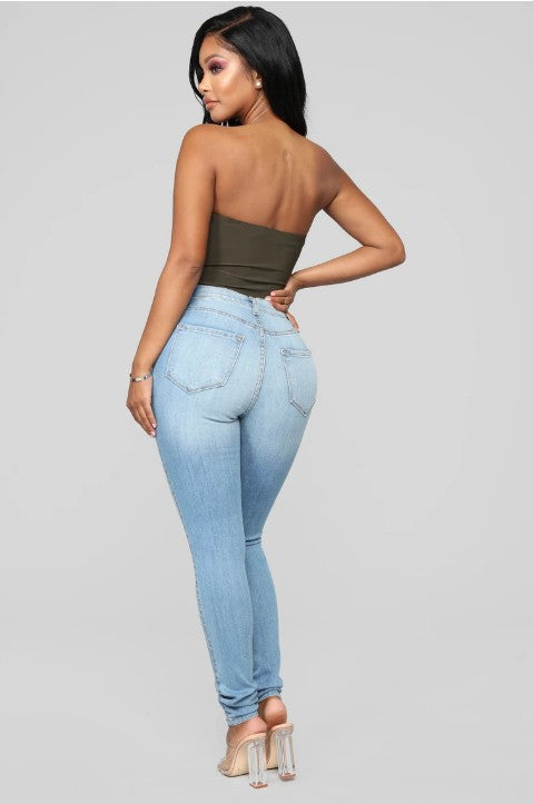 Pantalones Vaqueros Elásticos Cintura Alta para Mujer - Image 3