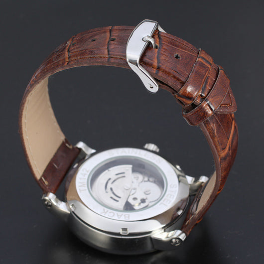 Reloj Mecánico Profesional de Tres Manecillas con Calendario y Esfera de Malla - Image 4
