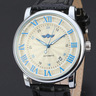 Reloj Mecánico Profesional de Tres Manecillas con Calendario y Esfera de Malla - Image 5