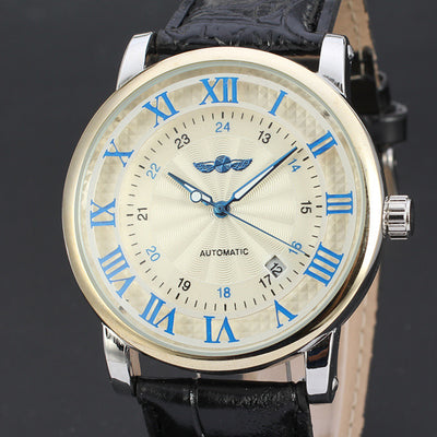 Reloj Mecánico Profesional de Tres Manecillas con Calendario y Esfera de Malla - Image 8